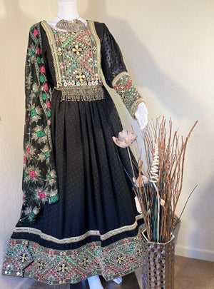 Two piece long Afghani dress